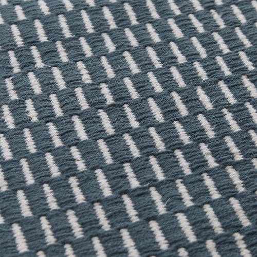 Upani rug, teal & natural, 100% cotton | URBANARA cotton rugs