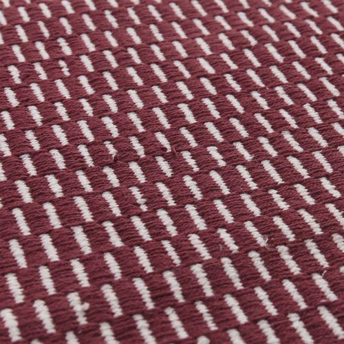 Upani rug, bordeaux red & natural, 100% cotton |High quality homewares