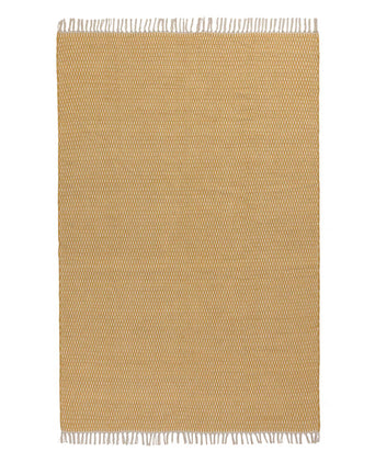 Upani rug, mustard & natural, 100% cotton