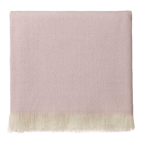 Uyuni Cashmere Blanket powder pink & cream, 100% cashmere wool | URBANARA cashmere blankets
