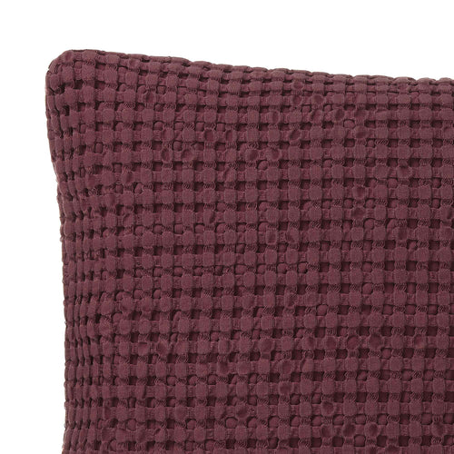 Veiros Sao Cushion bordeaux red, 100% cotton | URBANARA cushion covers