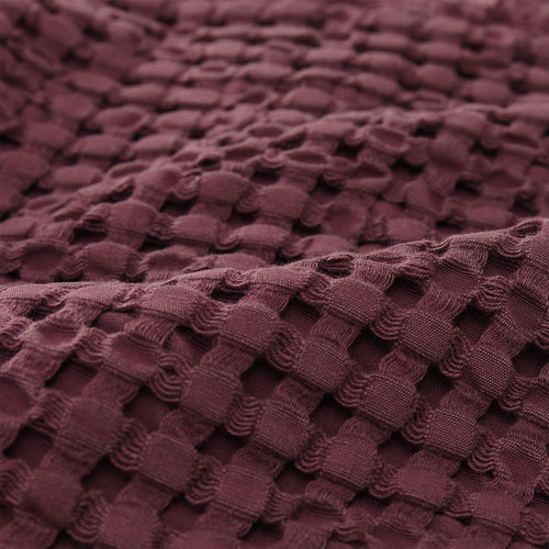 Veiros Sao bedspread, bordeaux red, 100% cotton |High quality homewares