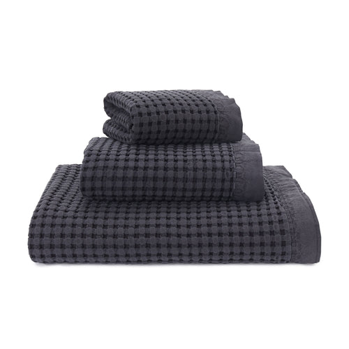 Veiros Towel charcoal, 100% cotton