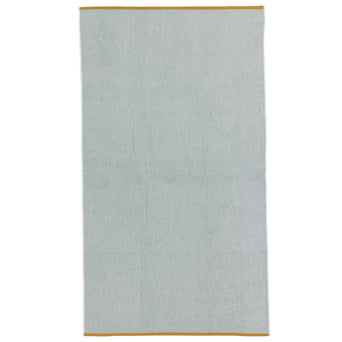 Ventosa beach towel, light grey green & white, 100% organic cotton