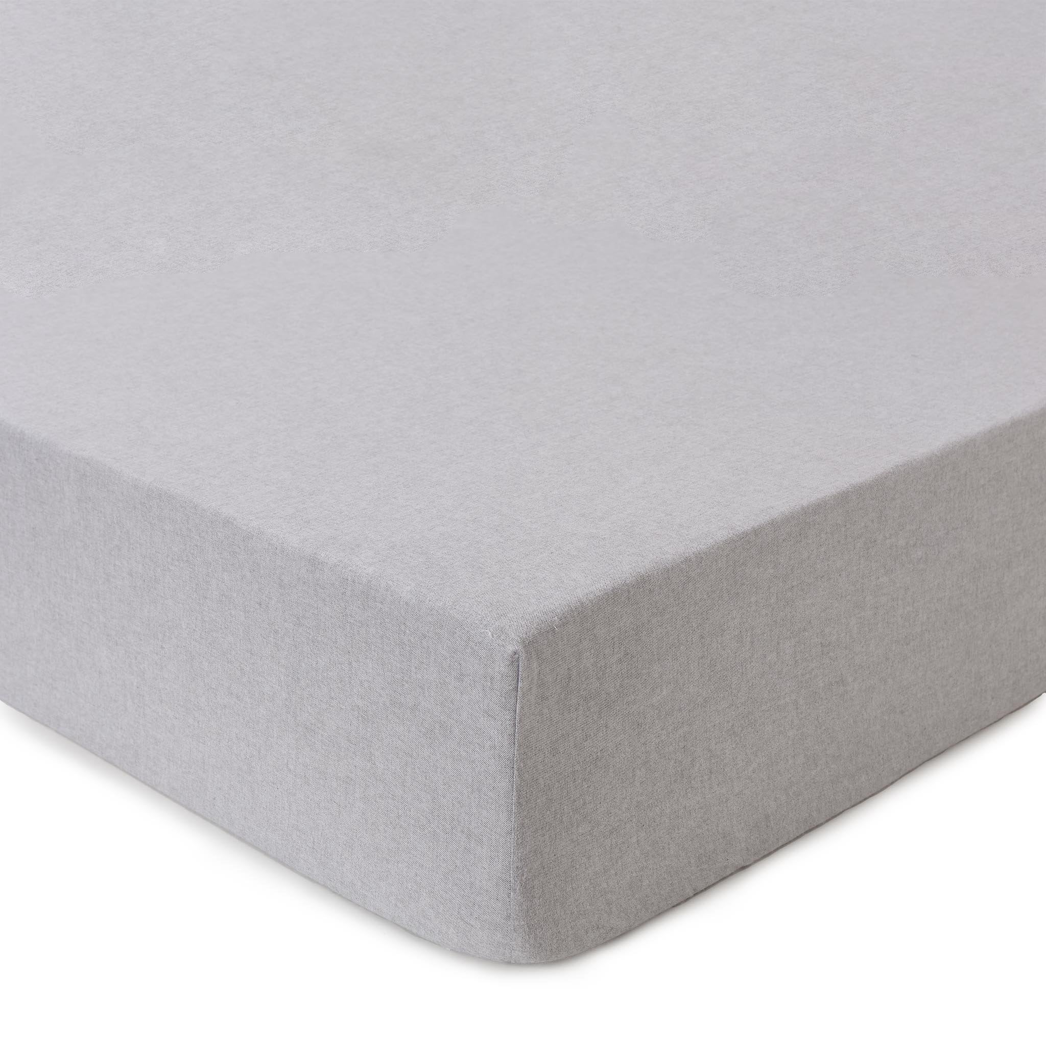 Vilar Flannel Fitted Sheet [Light grey] | URBANARA