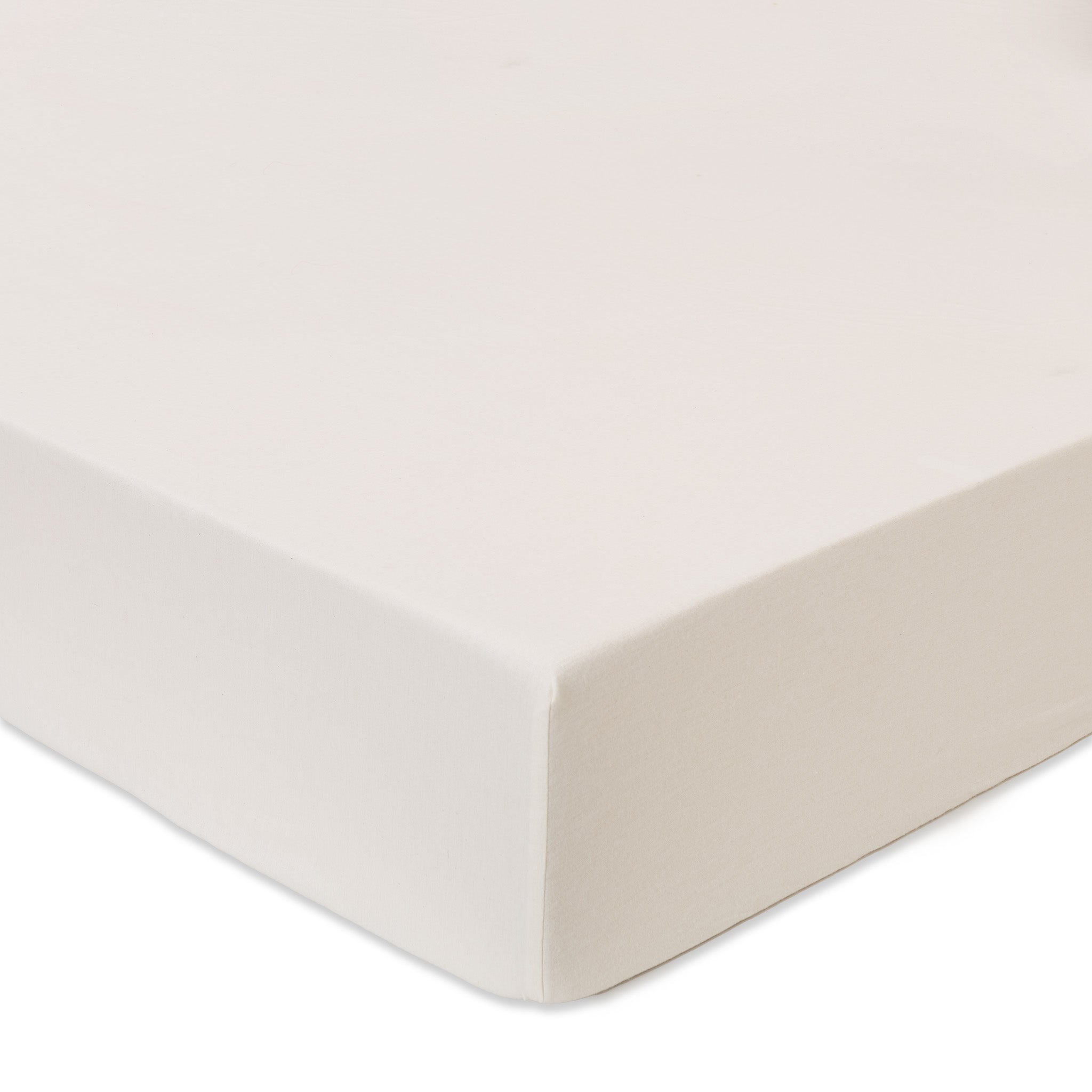 Vilar Flannel Fitted Sheet, natural white | URBANARA