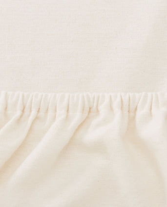 Vilar Flannel Fitted Sheet natural white, 100% organic cotton