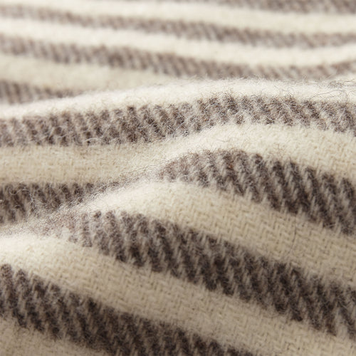 Visby Wool Blanket brown & cream, 100% new wool | High quality homewares