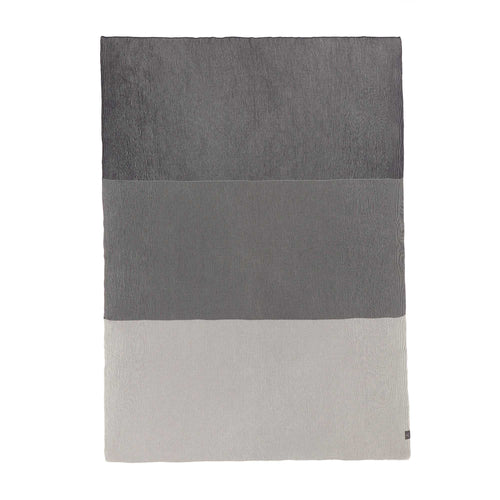 Viseu Cotton Blanket off-white & light grey & dark grey, 100% cotton | URBANARA cotton blankets
