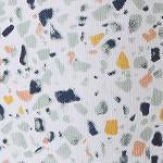 Visso beach mat in bright mustard & light pink & light ocean green & light grey green, 100% cotton & 100% polyester |Find the perfect picnic blankets