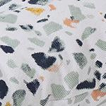 Visso cushion, bright mustard & light pink & light ocean green, 100% cotton & 100% polyester | URBANARA outdoor accessories