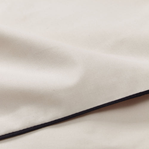 Vitero Pillowcase natural & black, 100% combed cotton | High quality homewares
