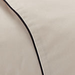 Vitero Pillowcase natural & black, 100% combed cotton | Find the perfect percale bedding
