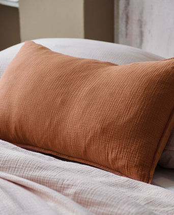 Manisa cotton muslin Bed Linen terracotta, 100% cotton