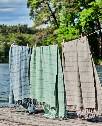 Nanzili Hammam Towel green grey, 100% cotton