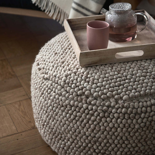 Natural white Ravi Pouf | Home & Living inspiration | URBANARA