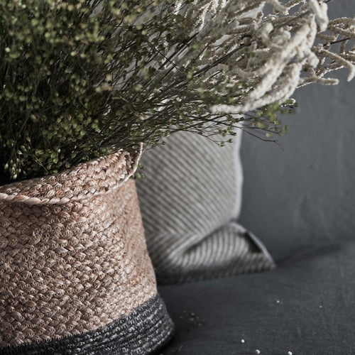 Dasai Basket in natural & charcoal | Home & Living inspiration | URBANARA