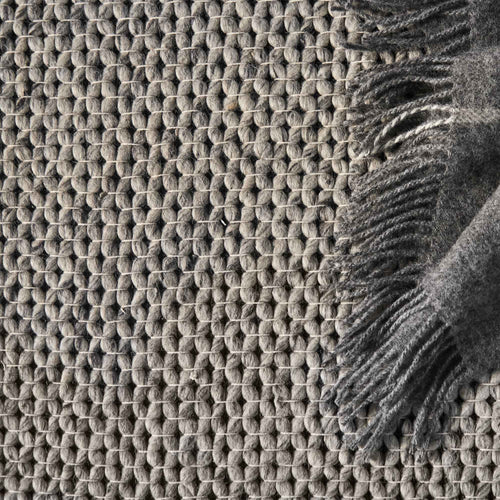 Lona rug, grey melange & ivory, 70% wool & 30% cotton |High quality homewares