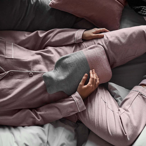 Arove pyjama, light mauve & natural white, 100% organic cotton | URBANARA nightwear