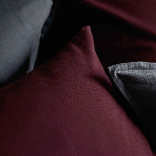 Montrose Flannel Bed Linen bordeaux red, 100% cotton | High quality homewares