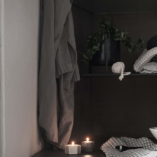 Antero Bathrobe light grey, 55% cotton & 45% linen | High quality homewares