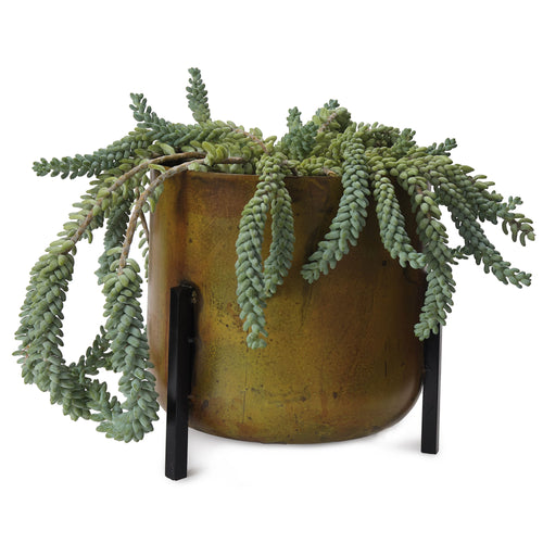 Zaroli Plant Pot brass & mustard & black, 100% metal | URBANARA living accessories