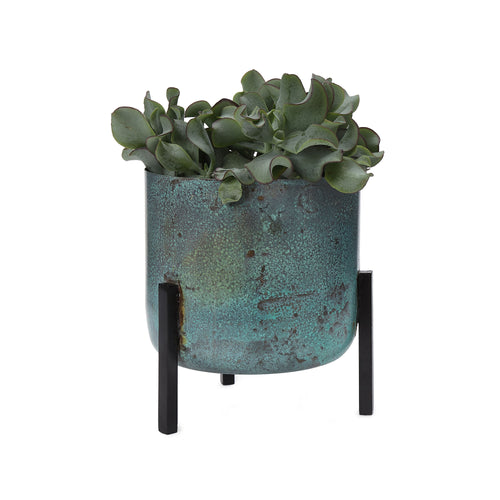 Zaroli Planter in turquoise & black | Home & Living inspiration | URBANARA