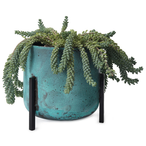 Zaroli Planter in turquoise & black | Home & Living inspiration | URBANARA