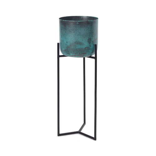 Zaroli Planter turquoise, 100% metal | URBANARA living accessories