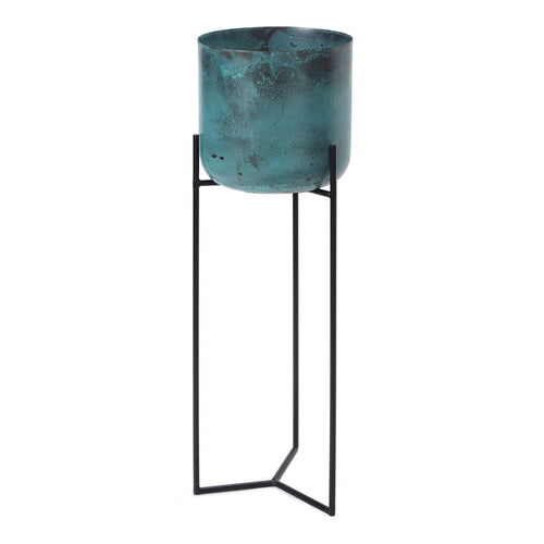 Zaroli Planter turquoise, 100% metal | URBANARA living accessories