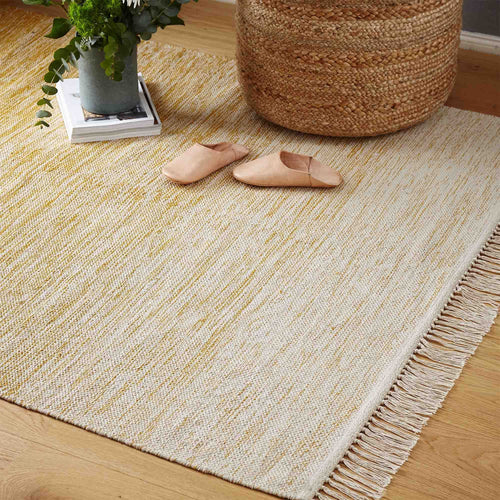 Bright mustard & Natural white Ziller Läufer | Home & Living inspiration | URBANARA