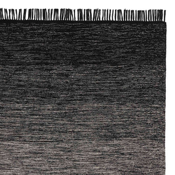 Ziller runner, black & natural white, 100% cotton