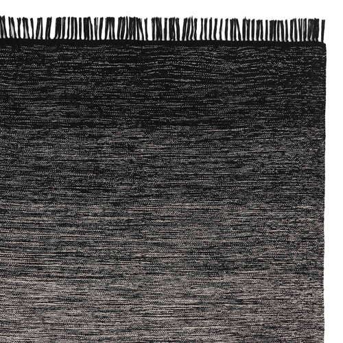 Ziller runner, black & natural white, 100% cotton