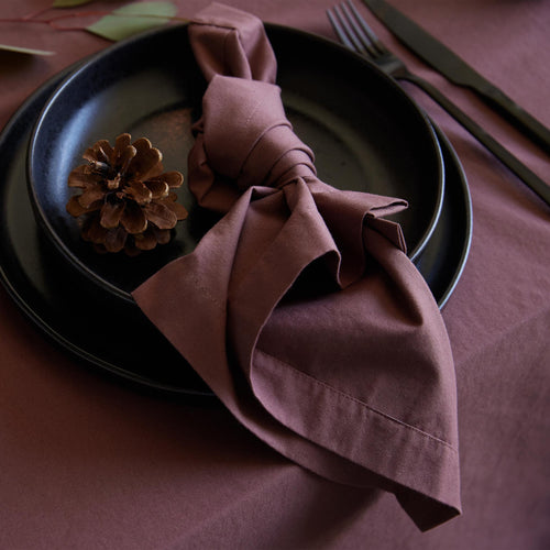 Luzia Cotton Table Linen [Maroon]