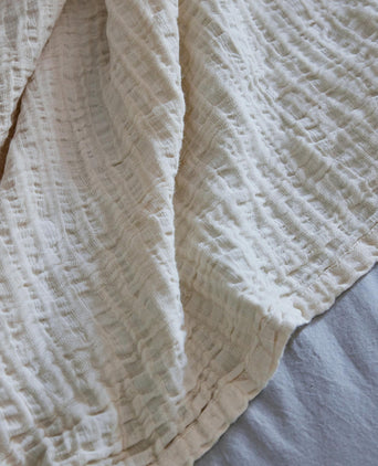 Bedspread Nazare Natural, 90% BCI Cotton & 10% Nettle