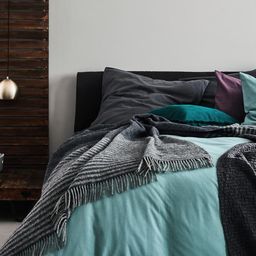 Montrose Flannel Bed Linen in green grey | Home & Living inspiration | URBANARA