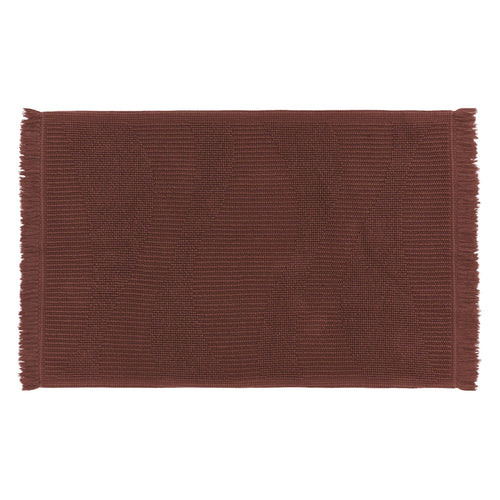 Vales Organic Cotton Bath Mat [Maroon]