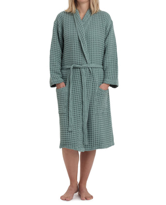 Veiros Bathrobe [Green grey]