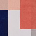 Vigo beach towel in ultramarine & light pink & papaya, 100% cotton |Find the perfect beach towels