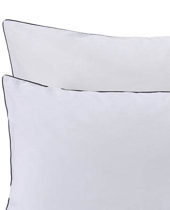 Vitero Percale Bed Linen white & black, 100% combed cotton