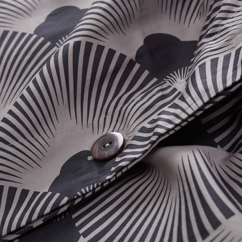 Zamora pillowcase, grey & dark grey, 100% cotton | URBANARA sateen bedding